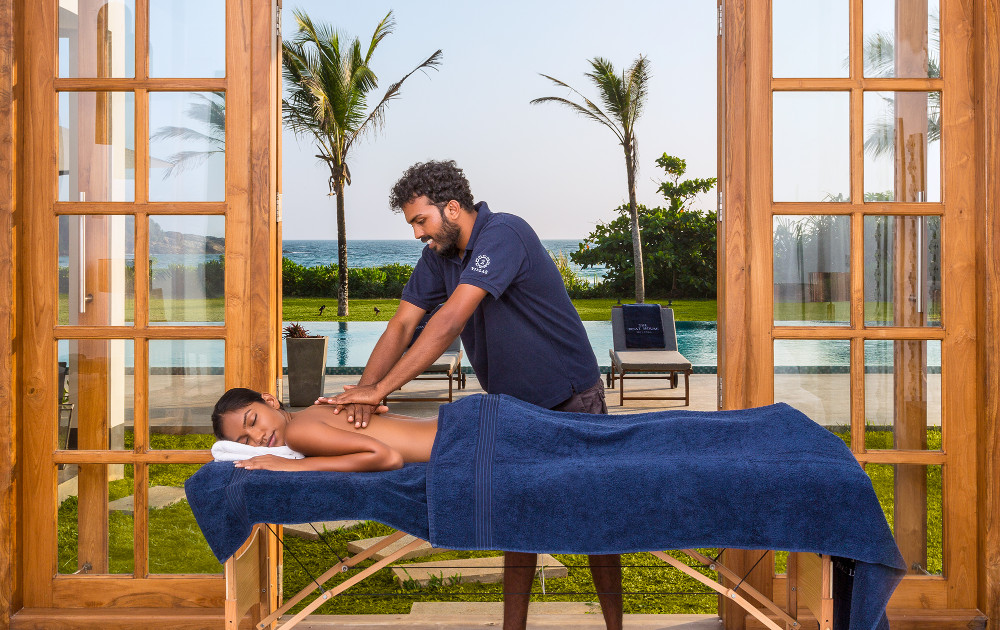 A massage on the terrace